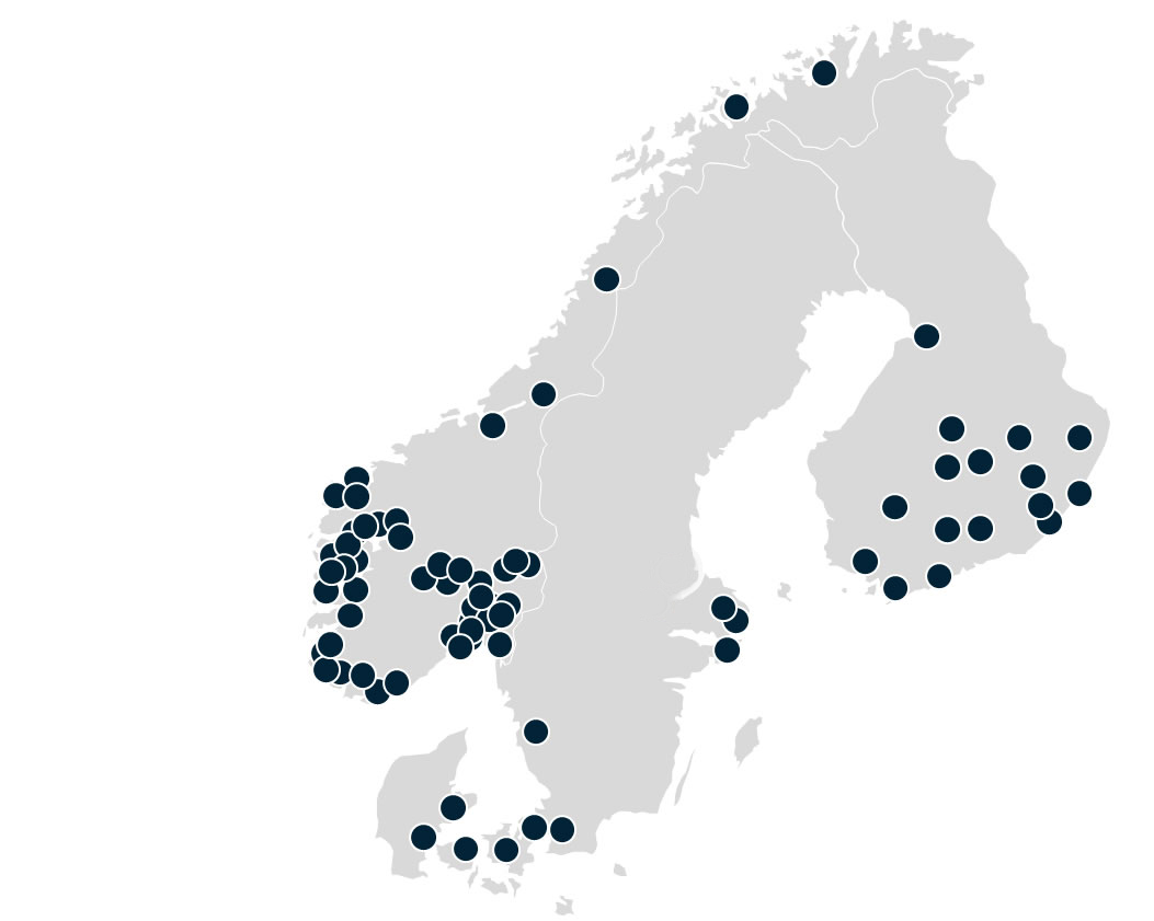 map one point of contact accounting nordic area