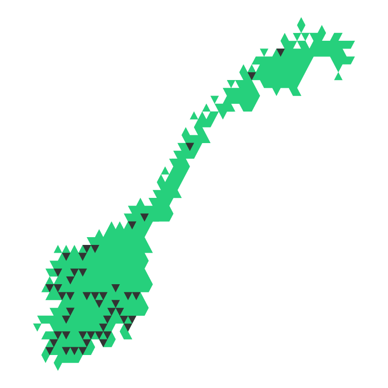 Norge lokalkontor kart illustrasjon