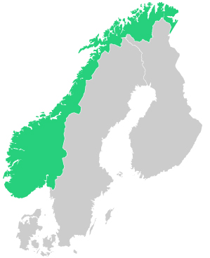 Kart Norge Grønn